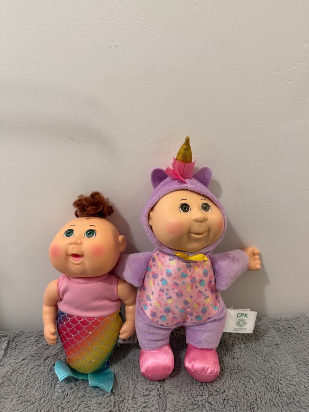 CPK Purple Unicorn and Mermaid Plush Doll with Pastel Accents